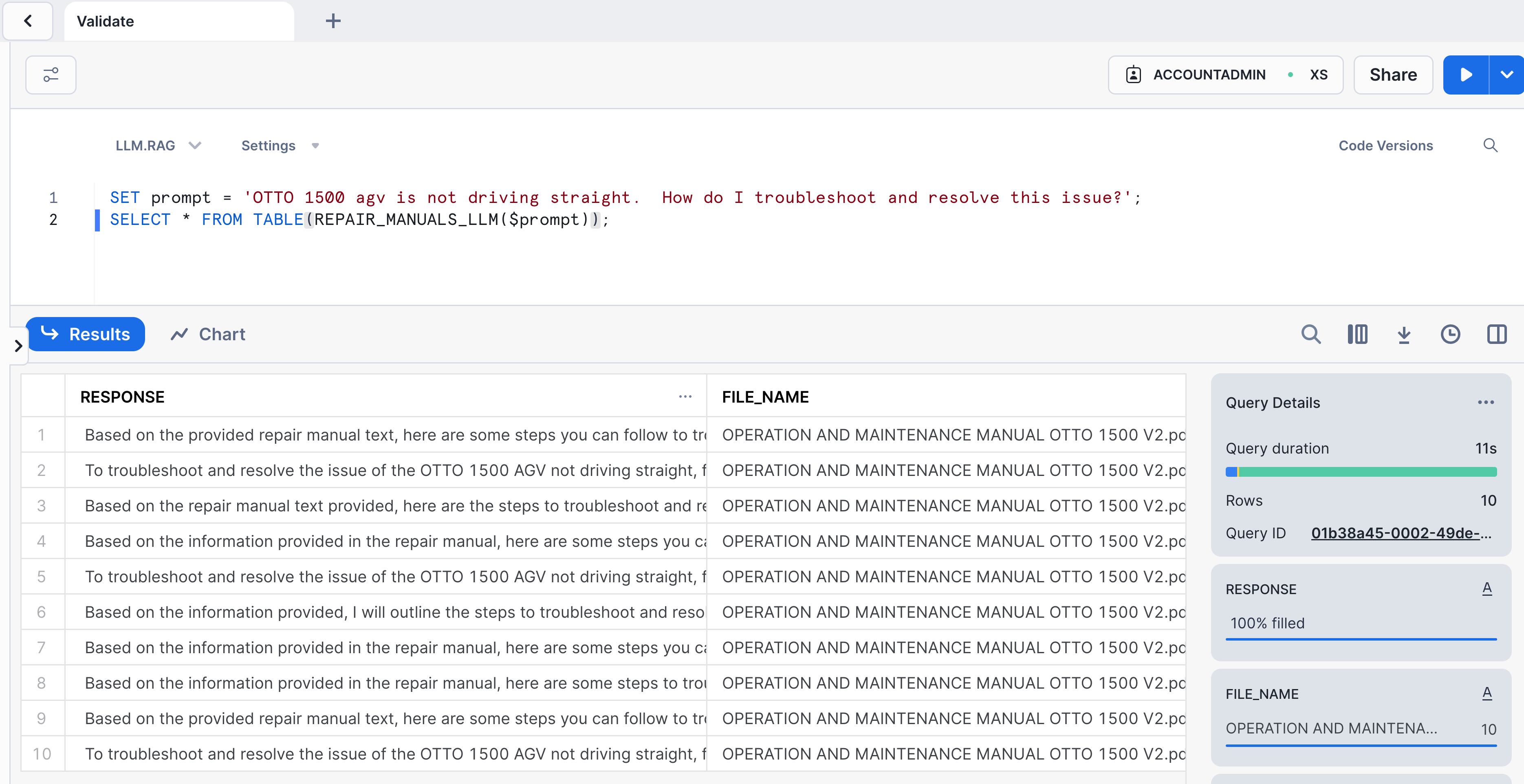 Snowflake Rag Cortex Build Rag Based Equipment Maintenance App Using Snowflake Cortex