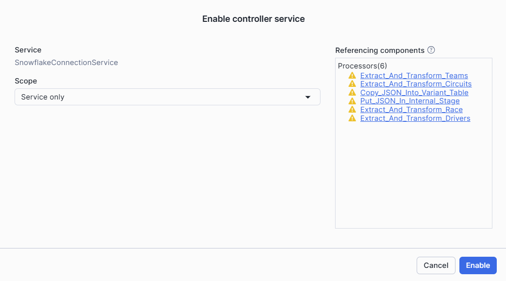 Enable Controller Service Bis