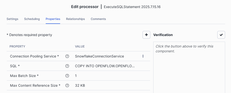 ExecuteSQLStatement Properties