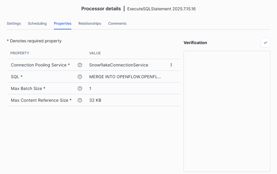 Final Tables Properties