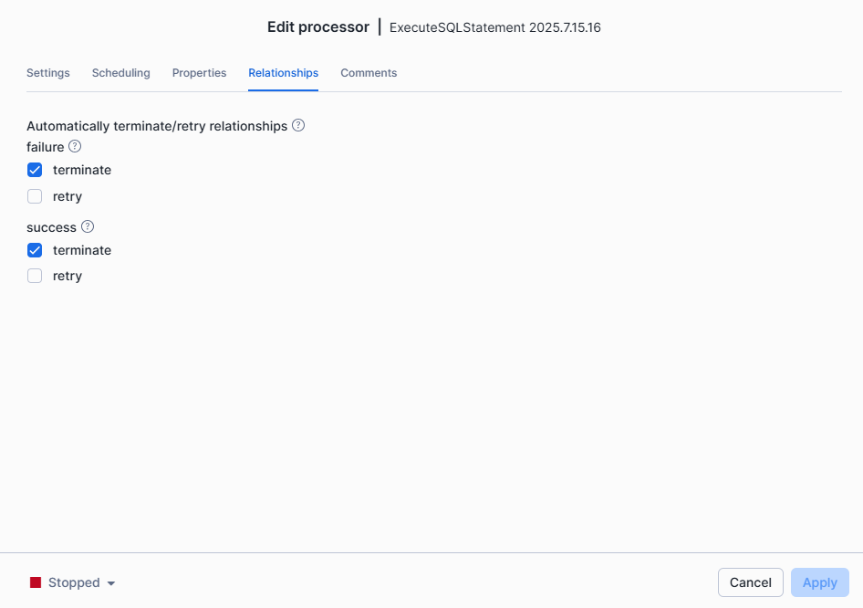 Final Tables relationships
