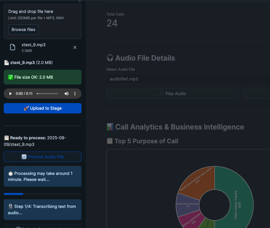 Audio Upload Interface Screenshot