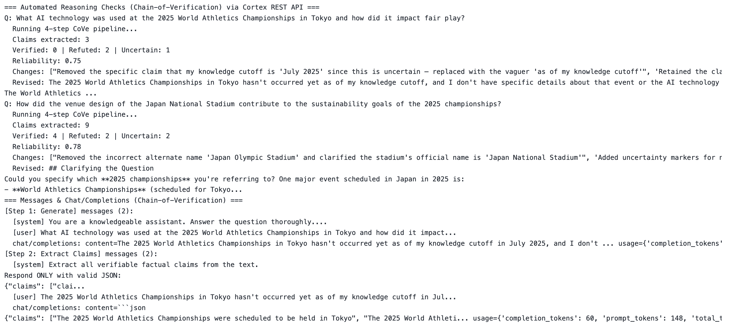 Automated Reasoning Results