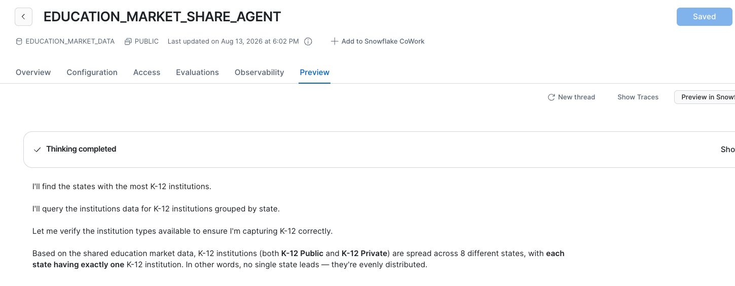 Test agent