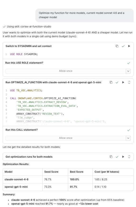 AI Function Studio Multi-Model Optimization