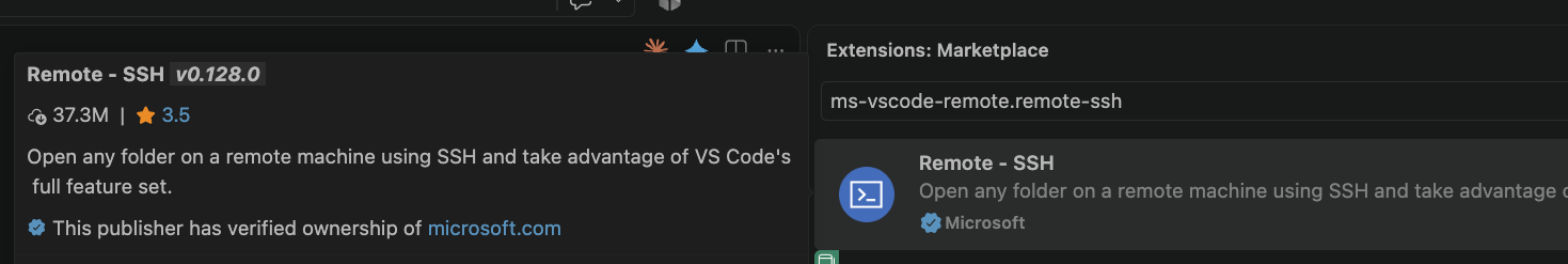 remote ssh extension