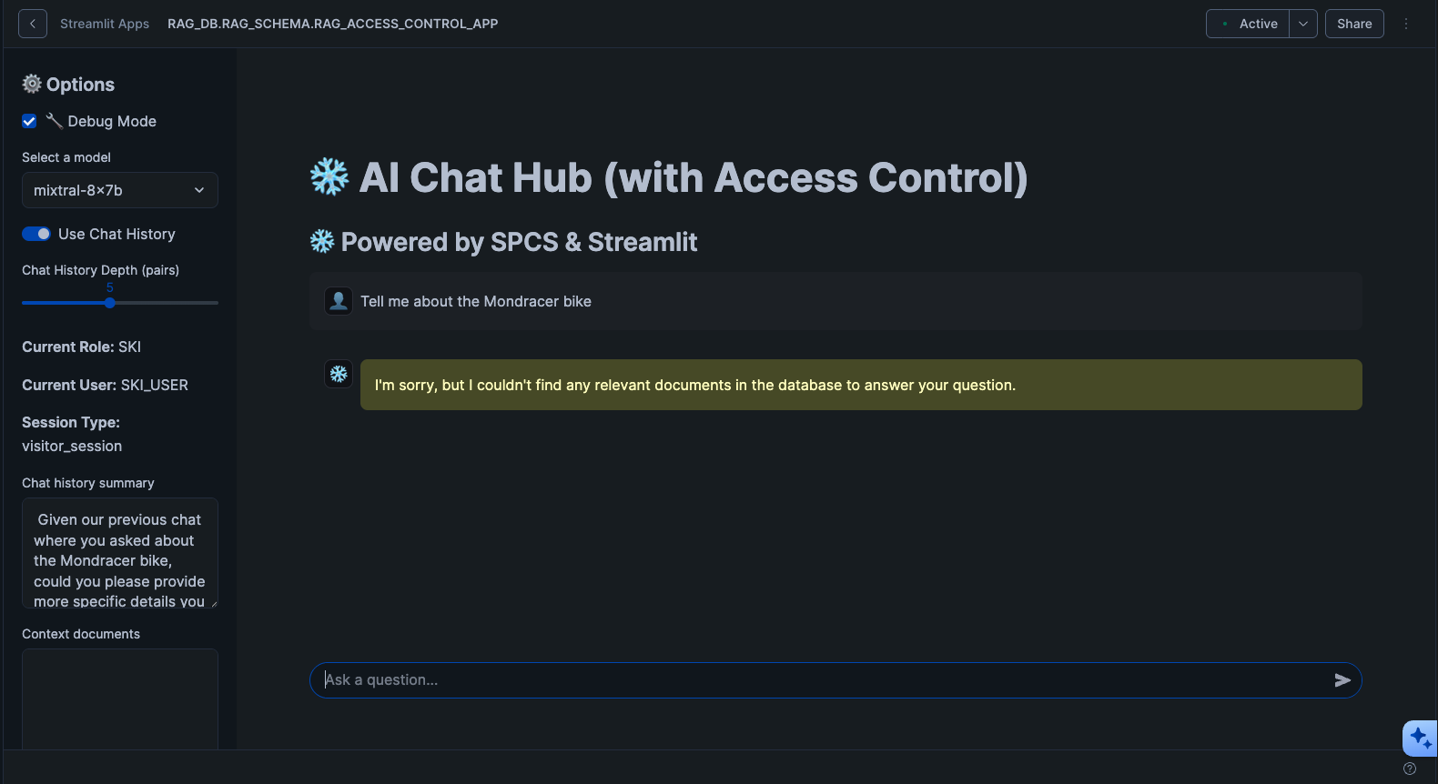No Documents with Debug
