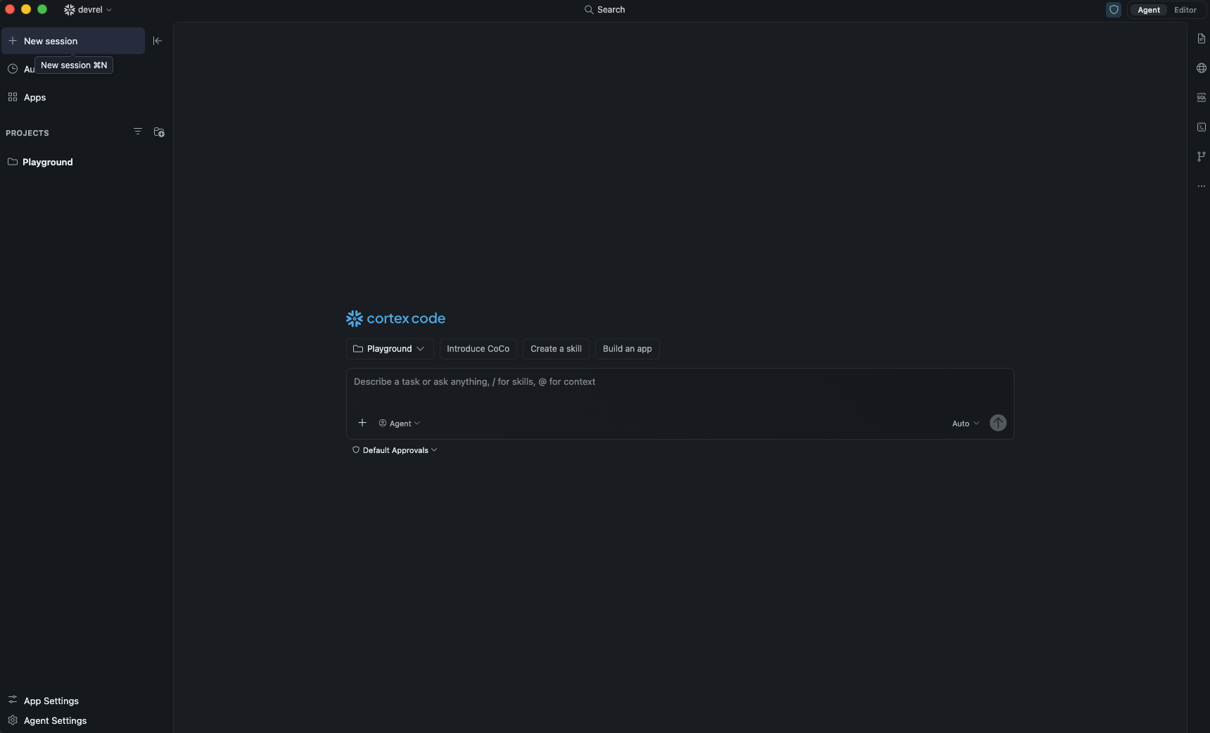 CoCo Desktop in Agent Mode