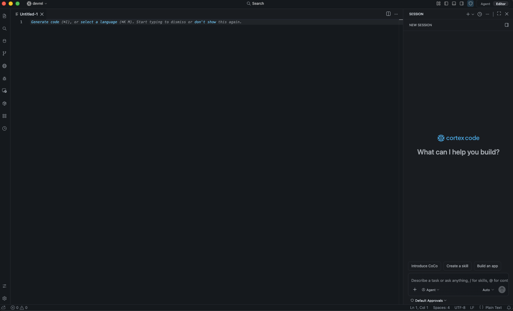 CoCo Desktop in Editor Mode