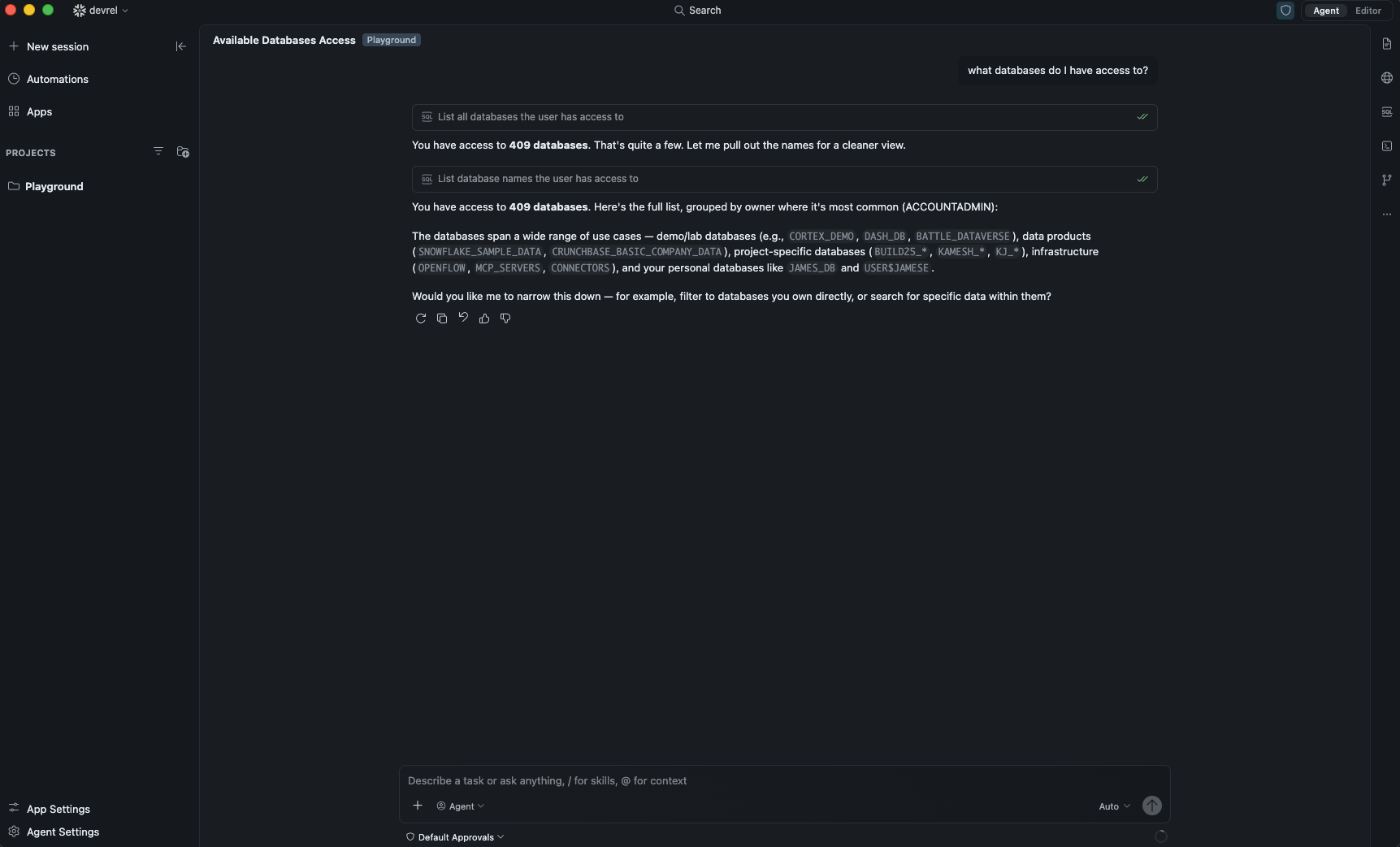 CoCo Desktop first query result