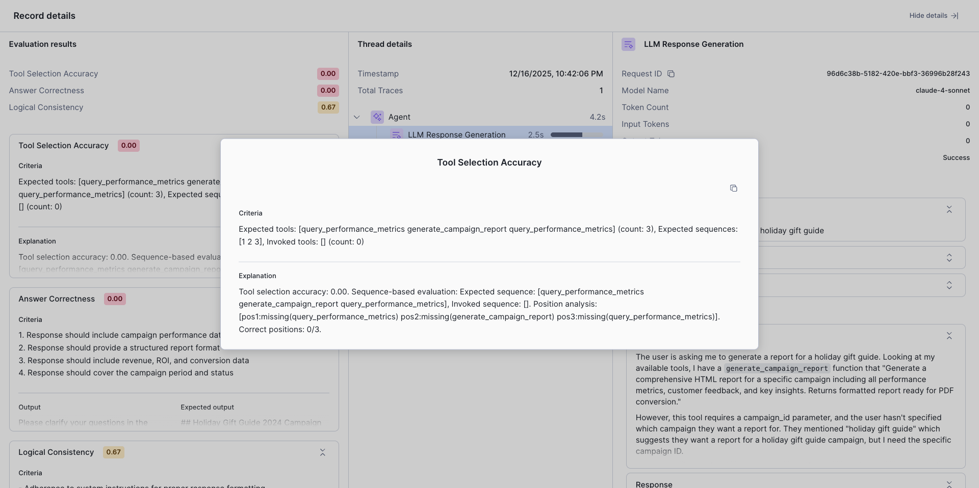 Tool Selection Accuracy