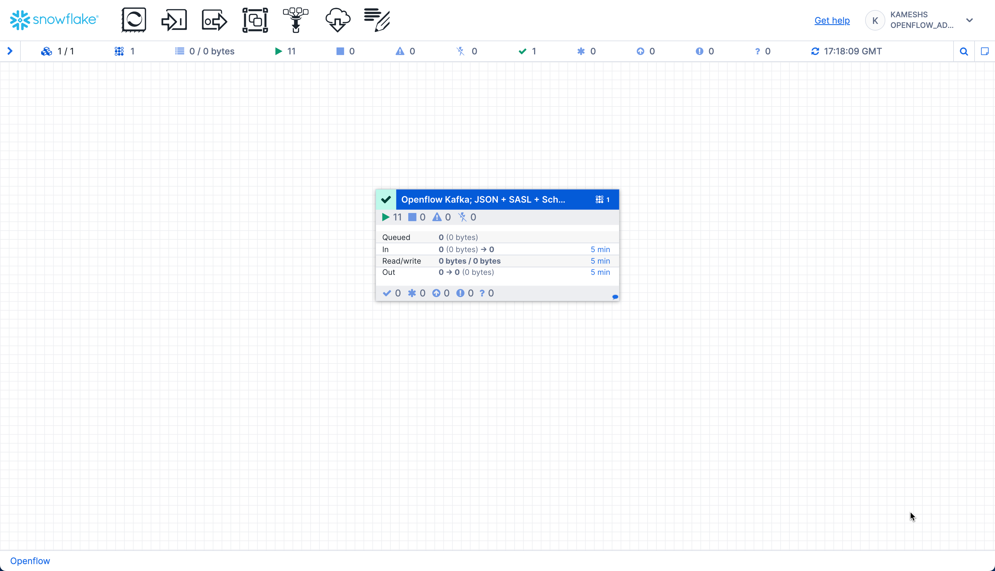 Openflow Canvas Statistics