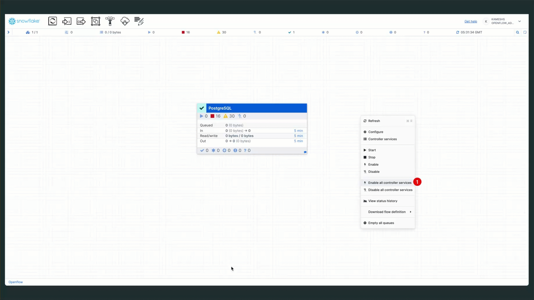 Enable Services and Start Connector