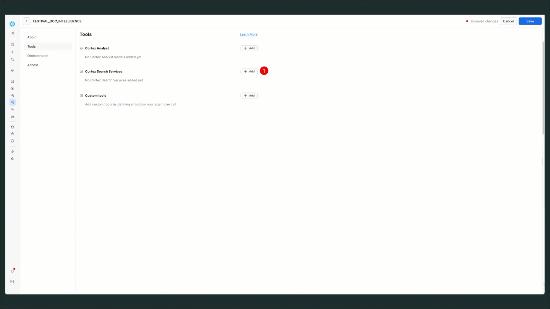 Agent Tools Configuration