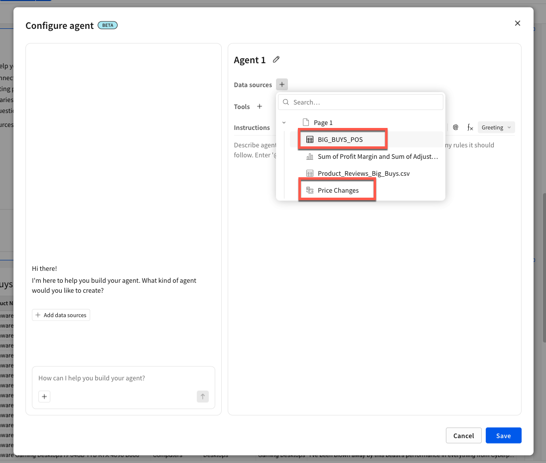 Configure agent