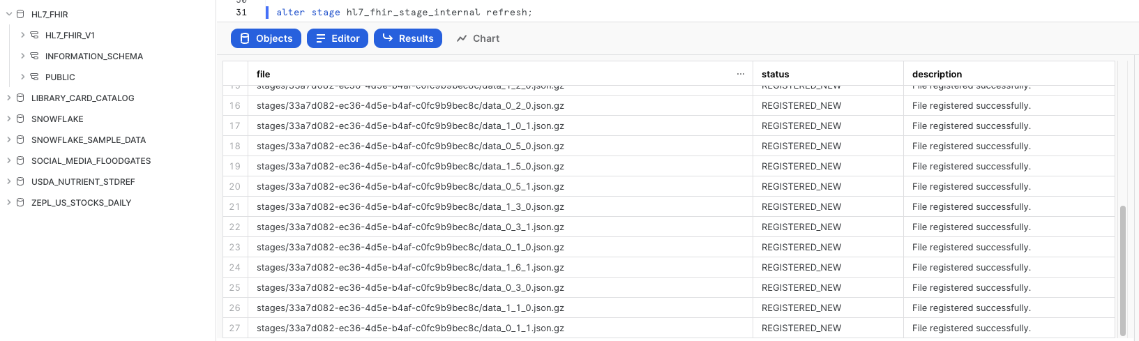 Refresh stage metadata