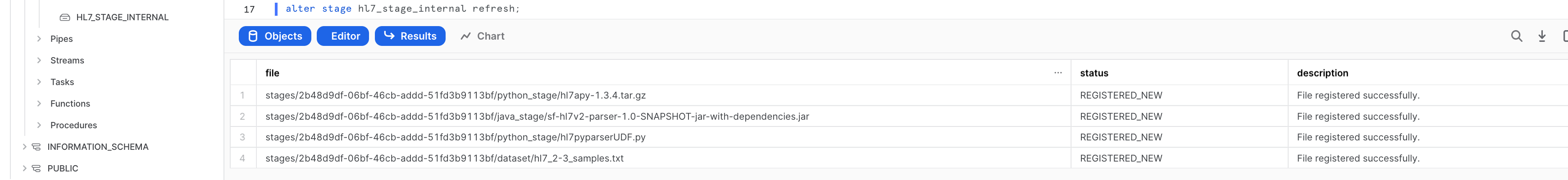 Refresh stage metadata