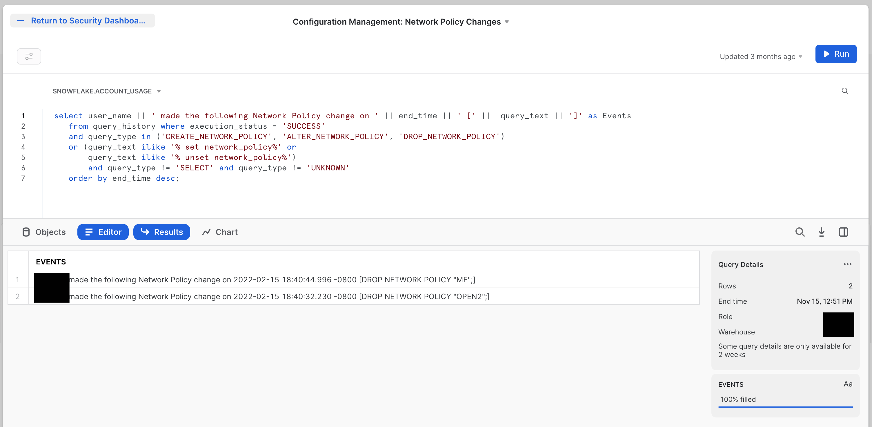 Network POlicy changes tile final state