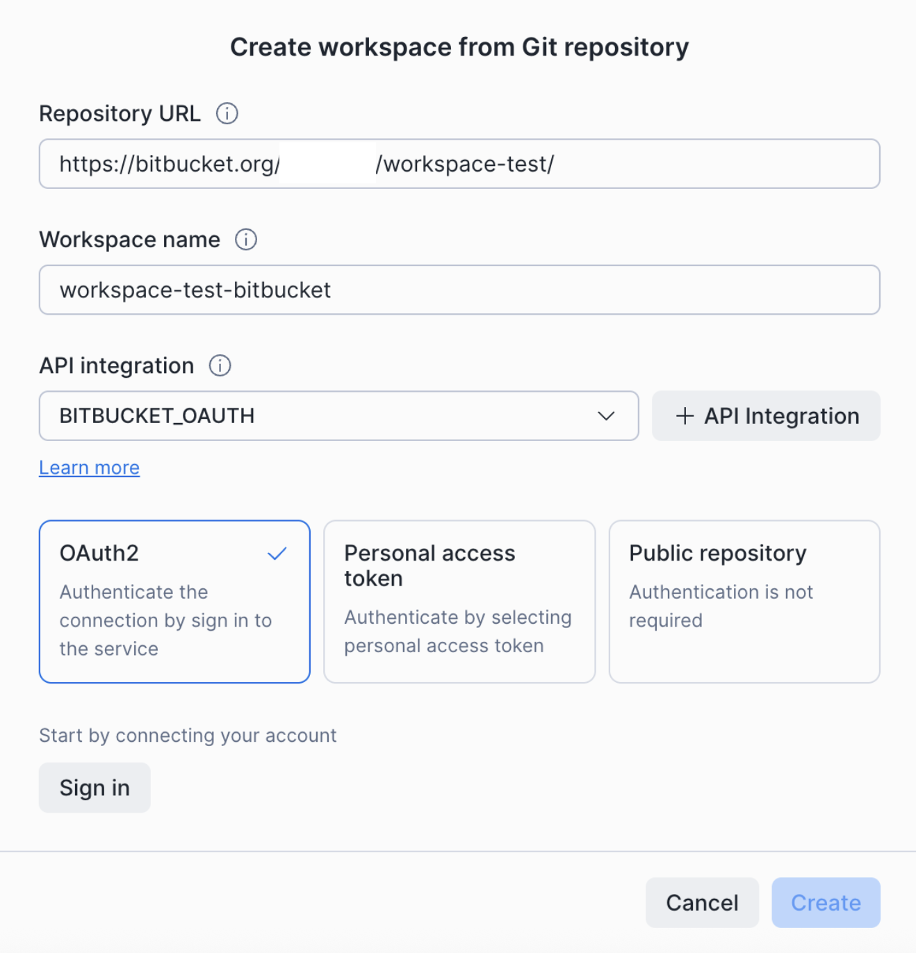 Snowsight OAuth2 sign-in card