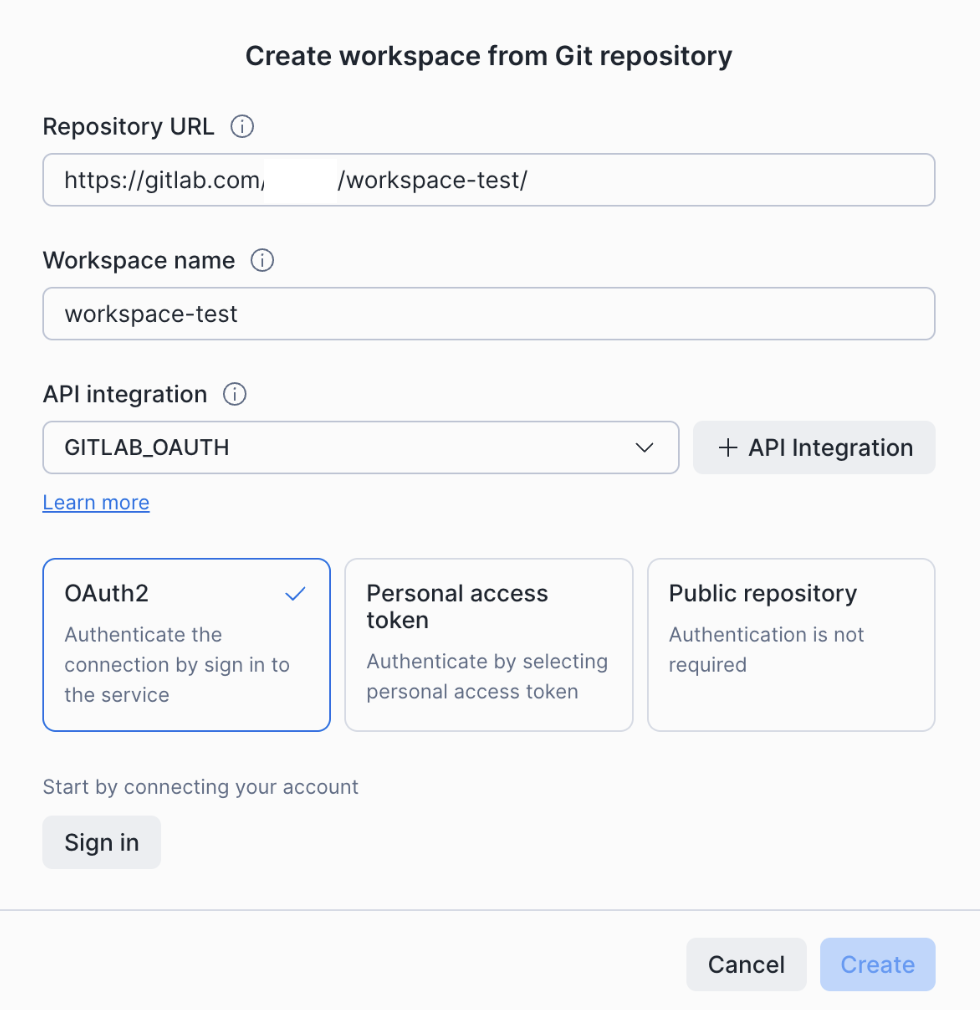 Snowsight OAuth2 sign-in card