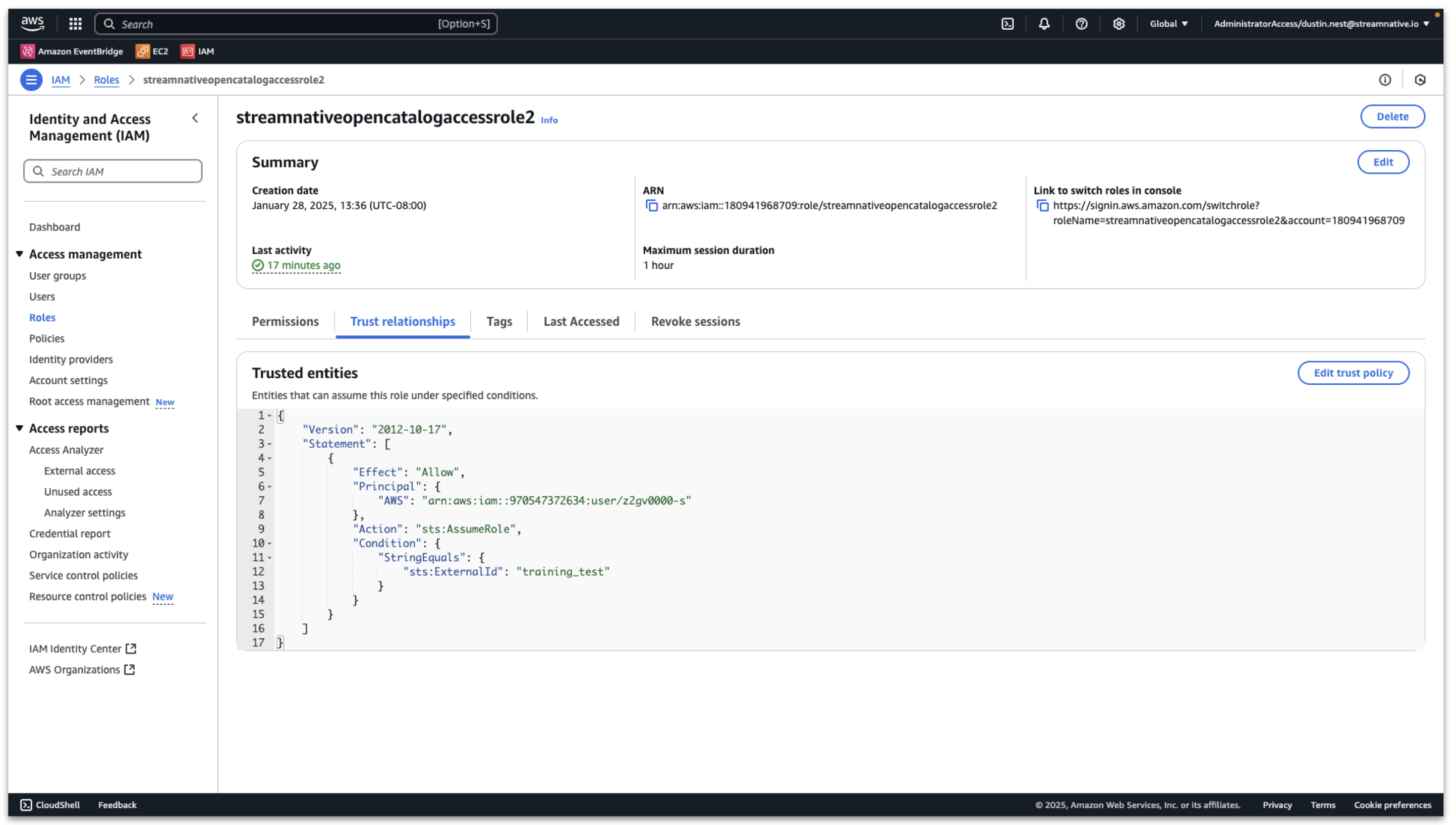 Change AWS Principal