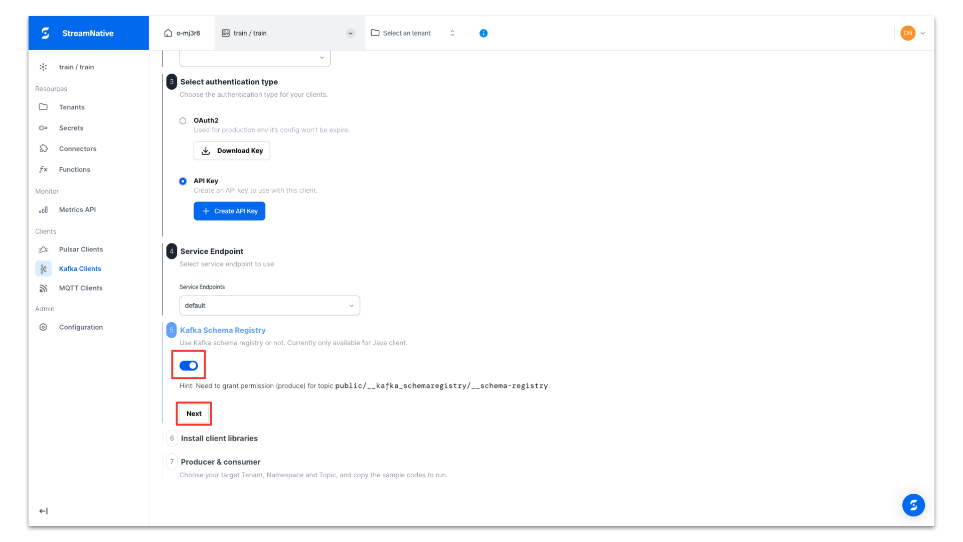 Enable Schema Registry