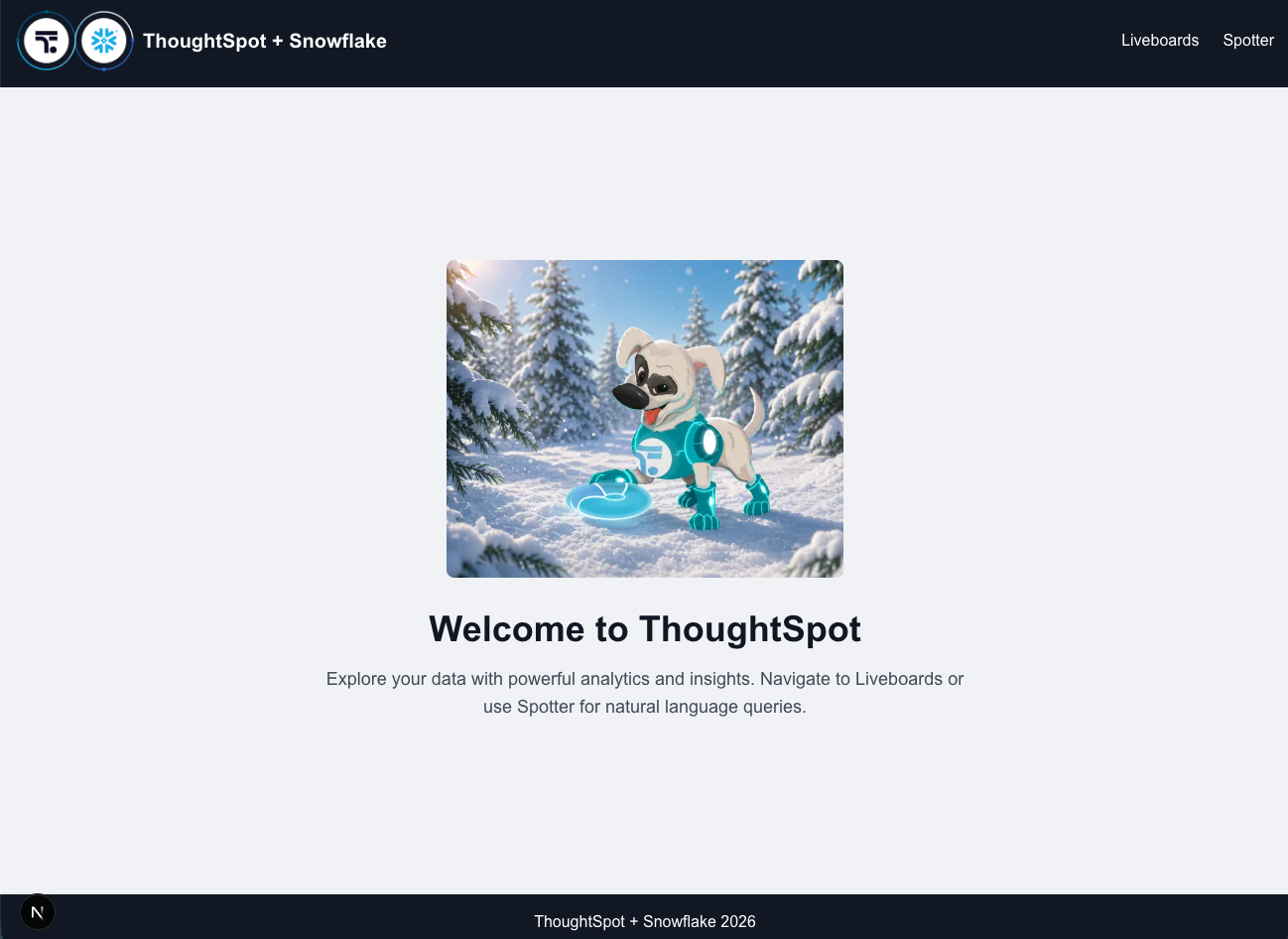 Spotter app landing page