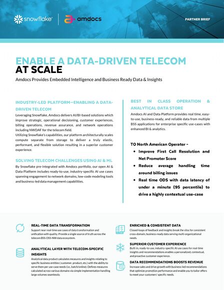 Enable a Data-Driven Telecom At Scale