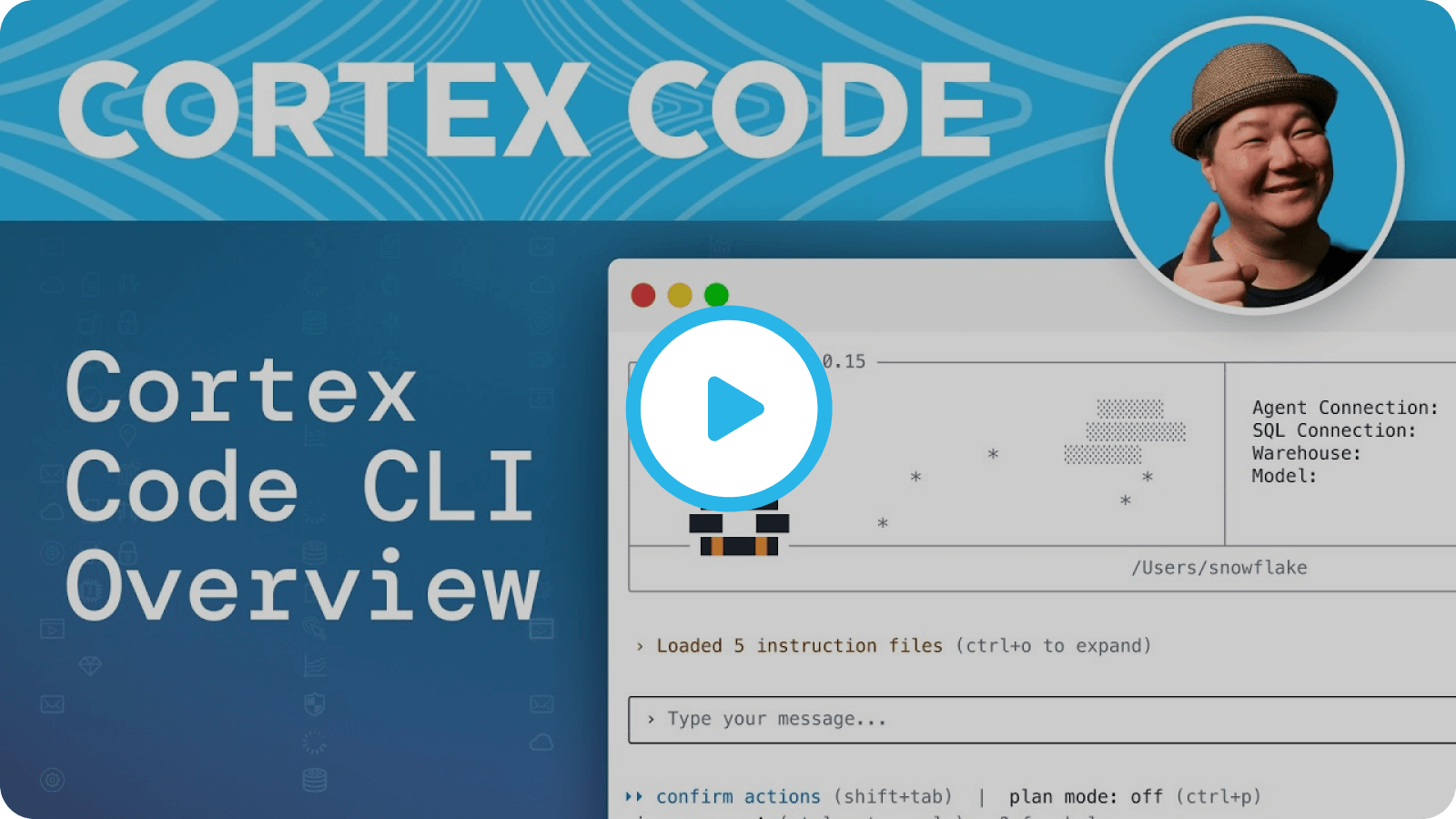 A video thumbnail for Cortex Code CLI Overview