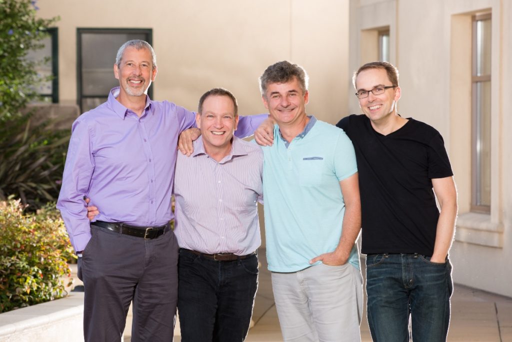 From Left to Right: Snowflake Co-Founder Thierry Cruanes, Snowflake CEO Bob Muglia, Snowflake Co-Founder Benoit Dageville and Snowflake Co-Founder Marcin Zukowski