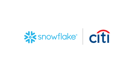 snowflake and citi bank logo