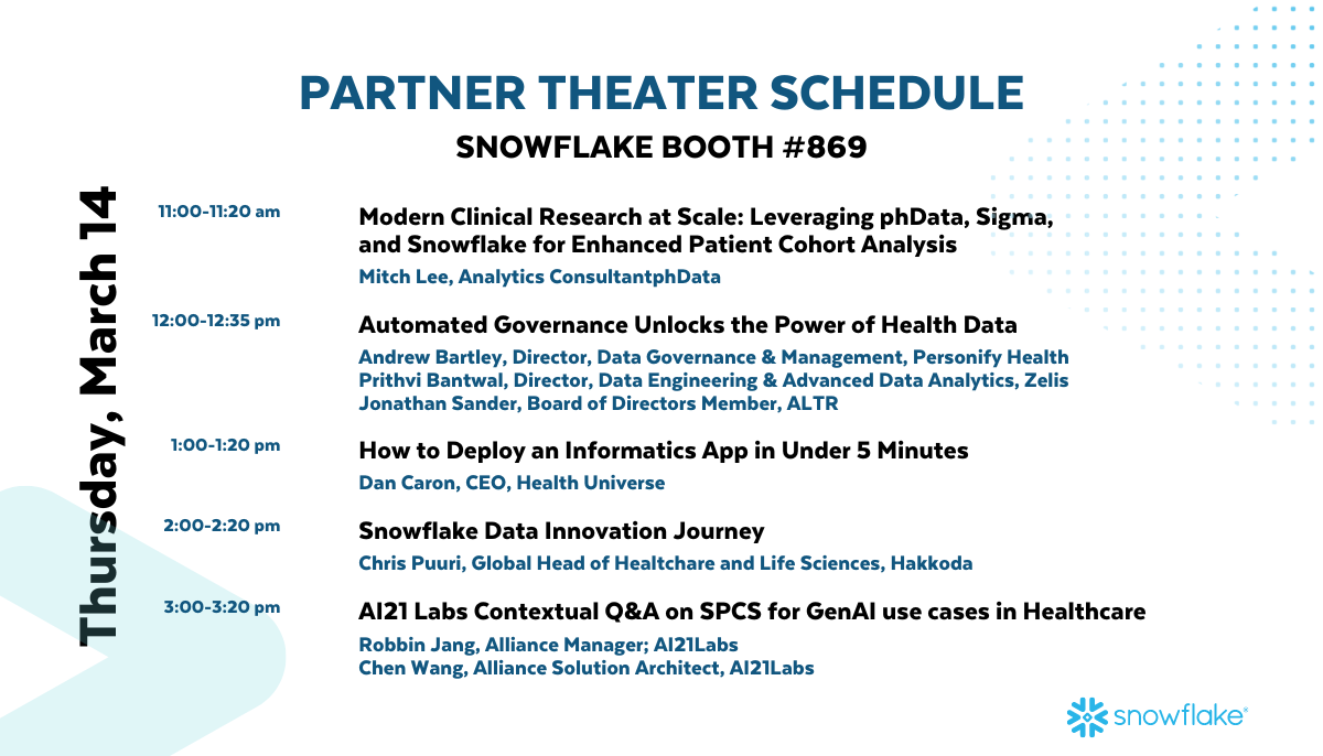 HIMSS 2024 Snowflake