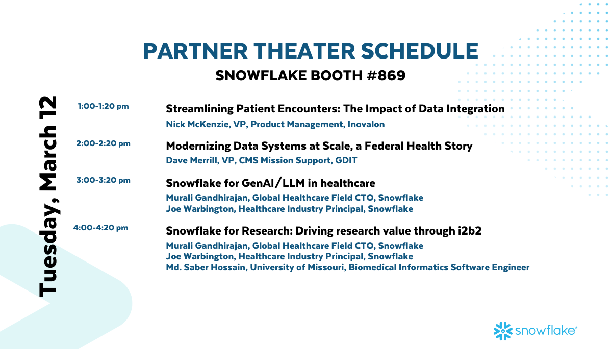 HIMSS 2024 Snowflake