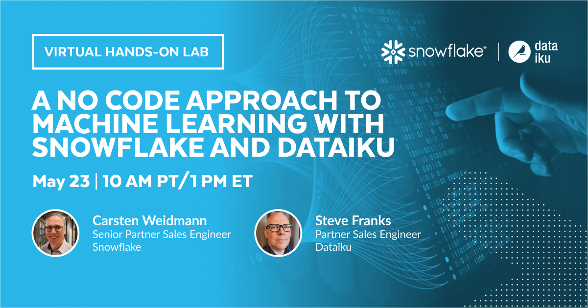 Snowflake Virtual Hands-on Lab: A No Code Approach to Machine Learning ...
