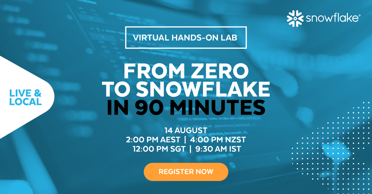 Virtual Hands-on Lab: From Zero to Snowflake in 90 Minutes