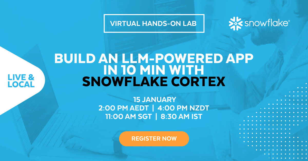 Virtual Hands-on Lab: Build an LLM-powered App in 10 min with Snowflake ...
